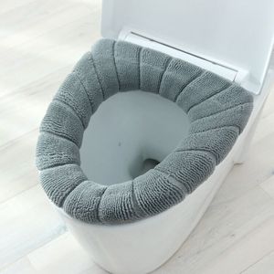 1Pcs Pompoen Patroon Toilet Seat Cover Home Decor Closestool Mat Breien O-Vorm Pure Kleur Badkamer Accessoires Zachte