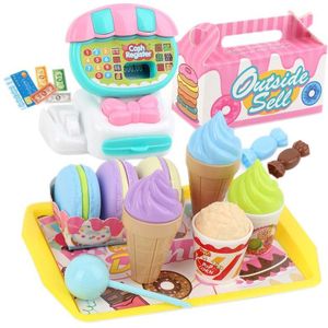 24Pcs Dessert Fruit Winkelwagentje Speelgoed Mini Supermarkt Kassier Speelgoed Set
