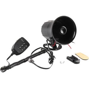 100W Auto Waarschuwing Alarm Politie Brand Sirene Hoorn Pa Speaker Mic System 6 Geluid Luid