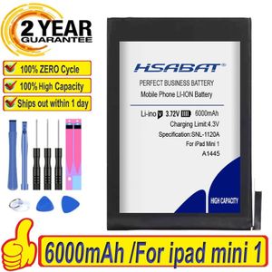 100% Originele Hsabat 6000Mah Batterij Voor Ipad Mini 1 Voor IPadmini1 A1445 A1432 A1454 A1455
