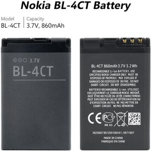 BL-4CT Telefoon Batterij Bl 4CT Voor Nokia 5310 5630 X3 2720A 3720 5300XM 6730C X3-00 2720F BL4CT 860Mah Vervanging batterij Bateria