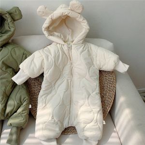 Milancel Winter Baby Rompertjes Bear Hooded Peuter Jongens Jumpsuits Bont Voering Gilrs Kleding