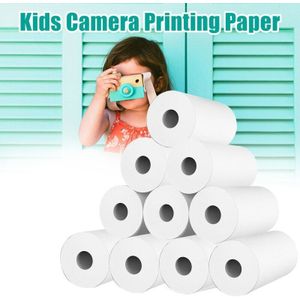 10 Rolls Wit Kinderen Camera Houtpulp Thermisch Papier Instant Print Kids Camera Afdrukken Papier Vervanging Accessoires Onderdelen