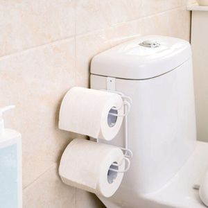 Badkamer Toilet Seat Papierrolhouder Opknoping Organizer 2 Lagen Rvs Tissue Handdoek Plank Keuken Opbergrek Deur