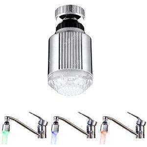 1 Stuk Led 360 Graden Drie Color Temperature Control Led Kraan Licht Water Glow Shower Temperatuursensor