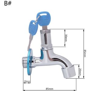 Outdoor Anti-Diefstal Wastafel Kraan Met Slot Sleutel Enkele Handvat Afsluitbare Huishoudelijke Wassen Water Tap