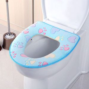Comfortabele Zachte Badkamer Toilet Seat Closestool Wasbare Warmer Mat Cover Kussen Home Decor Geborduurde Wc Stoelhoezen # 4z