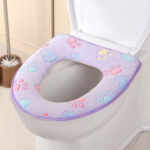 Comfortabele Zachte Badkamer Toilet Seat Closestool Wasbare Warmer Mat Cover Kussen Home Decor Geborduurde Wc Stoelhoezen # 4z