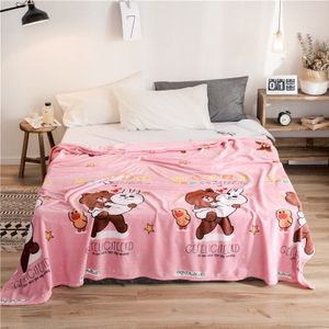 Lrea 4 Maten Roze Fleece Deken Voor Bed Winter Decoraties Voor Thuis Beddengoed Kinderen Bed Cover Sprei Deken
