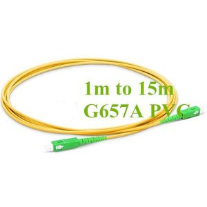 Sc Apc Patchcord 1 M Tot 15 M Glasvezel Patch Cord 2.0 Mm Pvc G657A Fiber Jumper Simplex Sm ftth Glasvezelkabel Fibra Optica