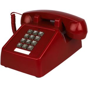 Snoer Retro Huistelefoons Klassieke Analoge Rode Telefoon Vintage Antieke Oude Mode Vaste Telefoons Voor Home Office Hotel