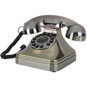 Vintage Retro Vaste Telefoon Antiek Brons High Definition Call Grote Button Telefoonlijn Voor Home Office Hotel