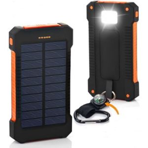 Universele Draagbare Waterdichte Zonne-energie Bank 15000 mah Dual-USB Solar Battery backup Charger Voor Samsung iphone smart phone