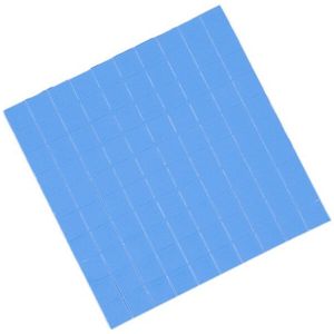 3000pcs 10x10x1MM Blauw Compound Thermal Pad Siliconen pasta Voor Mini Heatsink Geleidende Pad