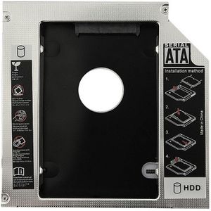 Universele Aluminium 12.7Mm Sata 2.0 2nd Hdd Caddy 2.5 ""Hdd Case Ssd Behuizing Voor Notebook 12.7mm Oneven DVD-ROM Optibay