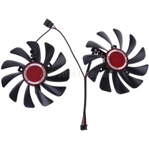 2 Stuks 95Mm FDC10U12S9-C CF1010U12S Koeler Ventilator Vervangen Voor Xfx Radeon RX580 RX590 Videokaart Koelventilator