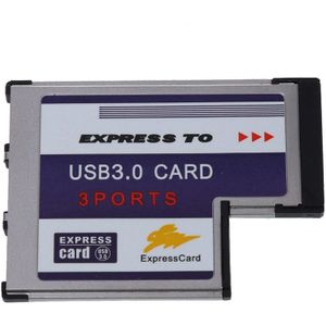 3 Port Usb 3.0 Express Card 54Mm Pcmcia Express Card Voor Laptop