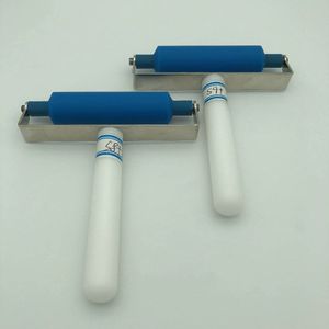 Anti-Statische Handleiding Blue Rubber roller voor samsung S8 PLUS/S9 PLUS lcd touch screen rand glas plakken film beschermen