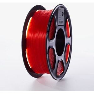 Northcube 3D Printer Pla Filament 1.75Mm Voor 3D Printers, 1Kg (2.2lbs) +/- 0.02Mm Transparante Rode Kleur
