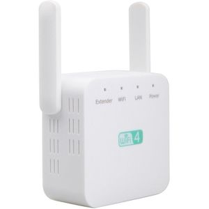 Wifi Signaal Extender, Thuis 300 Mbps Draadloze Repeater, Wifi Range Extender Signaalversterking Enhancer-Wit
