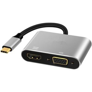 Type C Naar Hdmi Vga Adapter 4K Type C USB-C Hub Video Converters Adapter Voor Macbook Usb 3.0 Docking station
