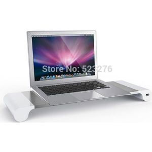 Premium Aluminium Monitor Stand met 4 Usb-poorten voor iMac Mac Mini MacBook Pro Air/Windows PC Laptop Desktop stand