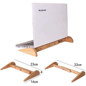 Vmonv Toegenomen Hoogte Cooling Bamboe Laptop Pc Stand Voor Macbook Air Pro Retina Verticale Base Beugel Voor 15 Inch Notebook pc