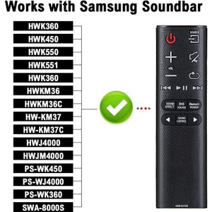 Replael AH59-02733B Voor Samsung Sound Bar System Remote HWJ4000 HWJM4000 HW-J4000 HW-K360 HW-K450 PS-WK450 AH59-02547B