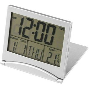 Digitale Kalender Temperatuur Voice Wekker Elektronische Snooze Displaythermometer Klok Weerstation Vouwen Datum Desktop