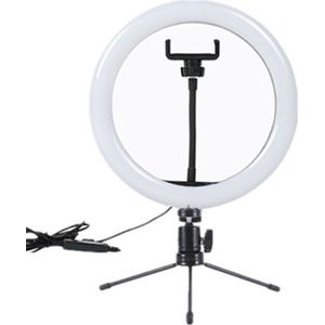 Dimbare Led Selfie Ring Licht Met Statief 7/11 Inch Make-Up Lamp Met Selfie Telefoon Clip Voor Live studio Foto Camera Video