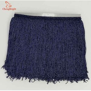 CHENGBRIGHT 10 Yard 20 cm Breed Fonkelende Fringe Trim Tassel Fringe Trimmen Latin Jurk Stadium Kleding Accessoires Kant Lint