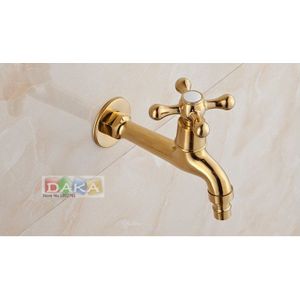 Tuin Gebruik Gold Afwerking Bibcock Kraan Kraan/Badkamer Muurbevestiging Wasmachine Water Kraan Kranen bad mengkraan wc zwembad gebruik