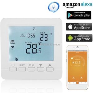 WiFi Smart Elektrische Verwarming Thermostaat Kamerthermostaat 16A 90-240VAC voor Alexa Echo Google Home IFTTT 831F