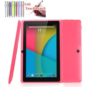 Goedkope Kids 7 Inch Tablet Pc Q88 Pro Allwinner A33 Tablet Quad Core 512Mb + 8Gb Android 4.4 1024*600 Dual Camera Bluetooth