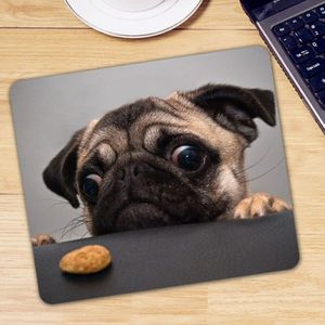 Dier Hond Pug Muismat Voor Computer Pc Laptop Notebook Bureau Toetsenbord Mause Muizen Mat Gaming Mousepad Kind