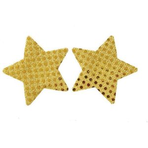 10 paar (20 Stuks) pailletten Stars Vorm Borst Stickers Pasties Vrouwen Tepel Cover-niet-sensibiliserend lijm met een zachte