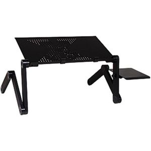 Hawken Verstelbare Laptop Tafel Stand Met Met Muismat Met Koelventilator Vouwen Ergonomisch Stand Notebook Bureau