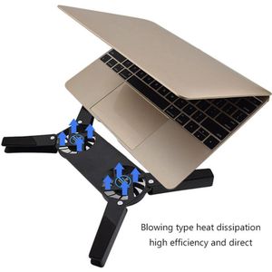 Besegad Opvouwbare USB Notebook Laptop Cooler Cooling Pad Stand met Dubbele Fans voor Chromebook Samsung Lenovo Dell PC Computer