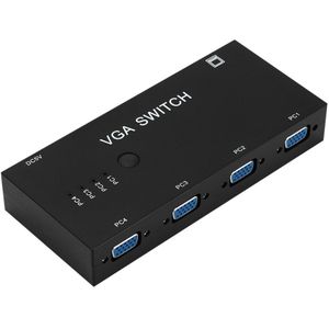 2/4 Poorten Vga Switcher Splitter 1X4 1X2 Vga Video Kvm Switch Adapter Converter Box Voor Pc Monitor Accessoires