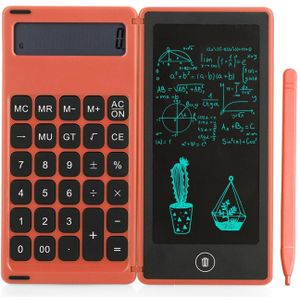 Opvouwbare Rekenmachine & 6 Inch Lcd Schrijven Tablet Digitale Tekening Pad 12 Digits Display Met Stylus Pen Wissen Knop Lock functie