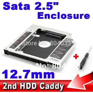 5 stks 2nd Caddy 12.7mm sata 3.0 Case 2.5 ""Hard Disk Driver Externe SSD HDD HD Behuizing CD DVD ROM Optische Bay Laptop PC