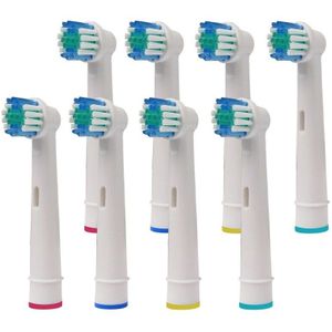 8 Stuks Vervanging Elektrische Tandenborstel Koppen Voor Braun Oral Vitaliteit Opzetborstels Nozzles Voor Tandenborstel Gevoelige Schoon