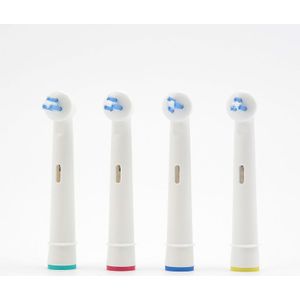 8 Pcs Zachte Haren Elektrische Vervangende Opzetborstels Voor Oral B Power Tip 17-A Witte Kleur
