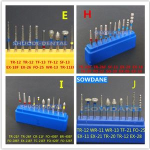 10 Pcs Tand Polijstmachine Dental Bur Boor Diamant Hoge Snelheid Polijsten Tand Voorbereiding Bur voor Tanden Porselein Keramiek Composit