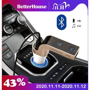 4-In-1 Handsfree Draadloze Bluetooth Fm-zender Auto Accessoires Modulator Lcd Kit Speler Sd Usb Aux g7 MP3 Auto F7R5 Voor Bmw