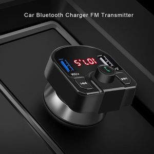 LCD Auto Fm-zender Draadloze Handsfree Bluetooth Carkit USB Aux FM Modulator Auto MP3 Speler Dual USB Charger adapter