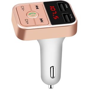 Handsfree Bluetooth Car Kit Dual Usb Car Charger Draadloze Fm-zender MP3 Speler Voltage Display Mobiele Telefoon Opladen Tf