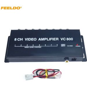 Feeldo DC12V Auto Auto 1 Tot 8 Output Video Signaal Spliter Versterker Voor Dvd/Lcd/Tv Video Spliter # FD1322