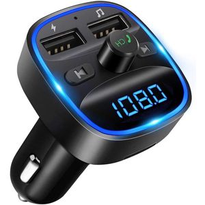 Fm-zender Handsfree Bluetooth Draadloze Carkit MP3 Speler Met 2.1A Dual Usb Car Charger Fm Modulator Transmiter