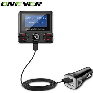 Onever DAB Ontvanger Bluetooth Car Kit Muziekspeler Fm-zender 2.1A Dual USB Autolader Ondersteuning Tf-kaart/Max 32G DC 12-24 V